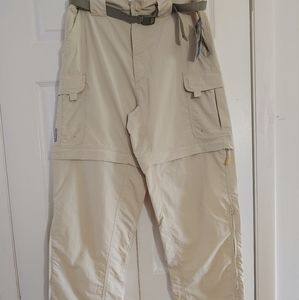 NWT Hike Pants UPF 50+ Zipper Short Sportsman Fish Hike Pouches Vent